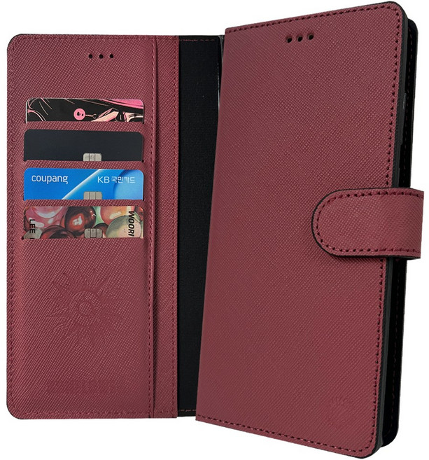 갤럭시A32 쏠 사피아노 천연 소가죽 카드 지갑 다이어리 케이스