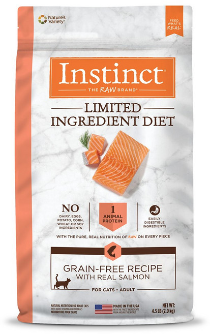 인스팅트 네이처스버라이어티 어덜트 고양이 생식본능 그레인프리 LID 건식사료, 연어, 2kg, 1개
