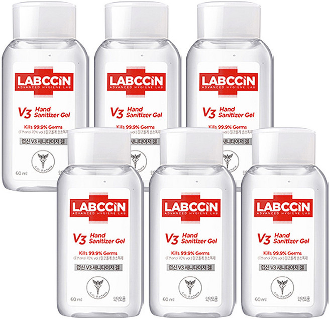 애경 랩신 V3 휴대용 손소독제 60ml, 6개