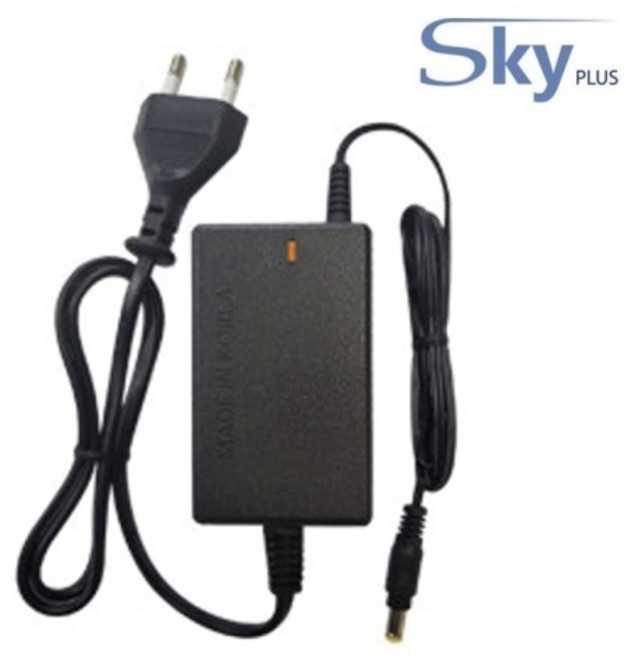 (하늘컴플러스) 아답터 220V / 12V 2.5A 전원 케이블 일체형, 일자형, 1개