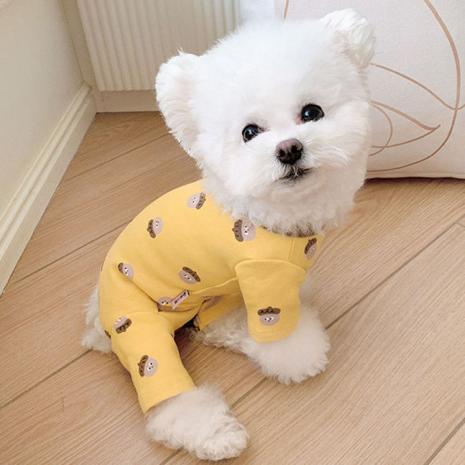 강아지옷 애견의류 테디 올인원 봄 강아지 의류 반려동물, 1개, 도토리