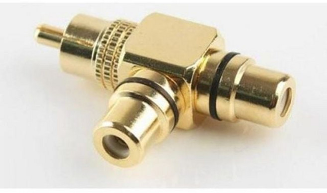 coms rca 젠더 t형 m fx2 골드 메탈 스테레오케이블 옥스단자 오디오잭