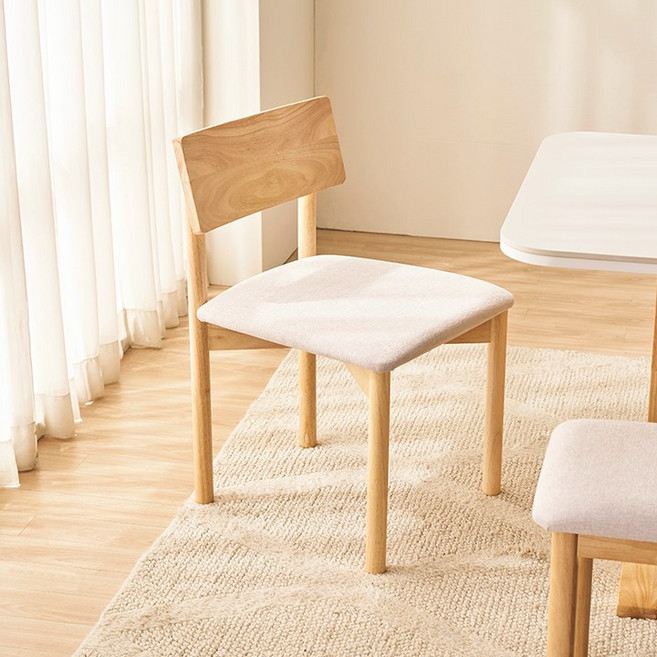 삼익가구 누와 원목 디자인 의자, 내추럴, 1개