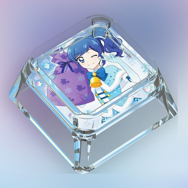 아이카츠 키리야 아오이 귀여운 동인 표정팩 기계식 키보드 투명 키캡, E