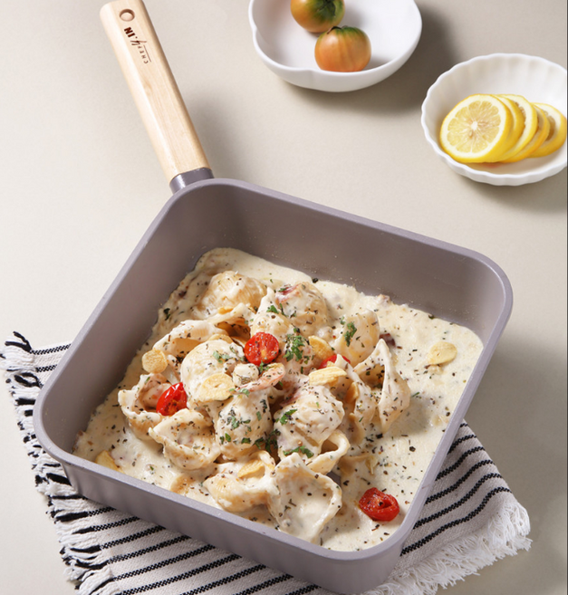 쉐프와인 스퀘어 IH 인덕션 사각 하이브리드 멀티팬 프라이팬24cm, 편수17cm, 1개