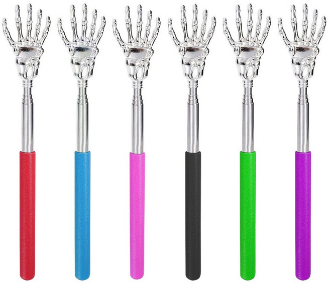 휴대용 스텐 접이식 효자손, 6개, 06)안테나 효자손 F타입-색상혼합