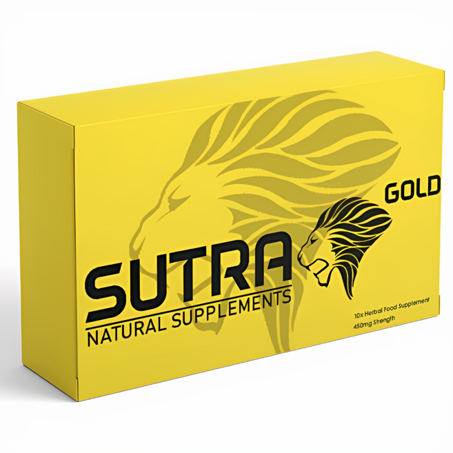 Sutra 수트라 골드 영국제조 남성을 위한 새로운 포뮬러 복합 자연 보충 에너지 파워 밸런스 데일리 케어 도움 휴대 편리한 보조제, 1개, 10정