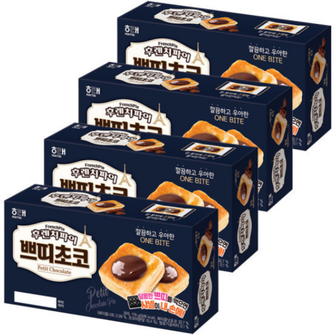 후렌치파이 쁘띠 초코 12g 15개입 4개