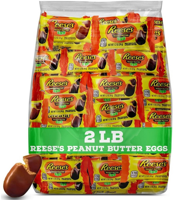 Reeses Eggs 땅콩버터 스낵 계란 초콜릿 2파운드, 1개