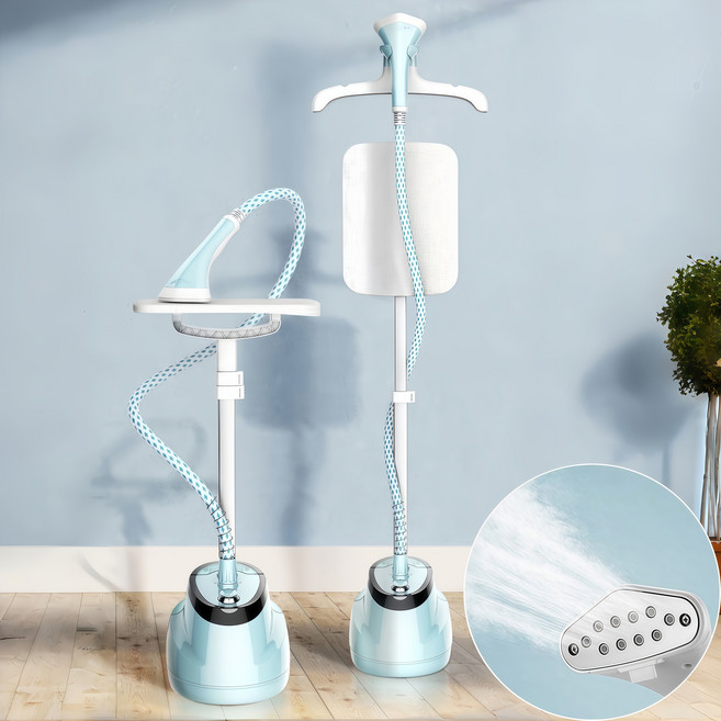 Mochae 스탠드 스팀다리미 다기능 스탠드형 스팀 스탠드형 업킵 다리미 3단조절 다림판 원터치 핸디형 접이식 핸디다리미, 흰색