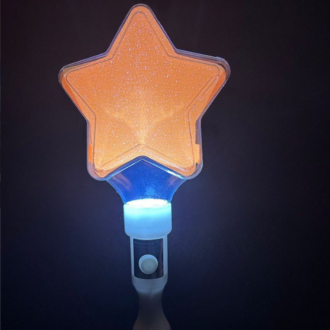LED 콘서트 파티 학예회 응원봉, 별, 1개, 오렌지