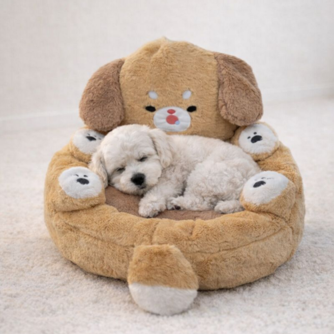 쵸쵸펫 미끄럼방지 강아지방석 소파형 논슬립, 1개, 강아지 모양