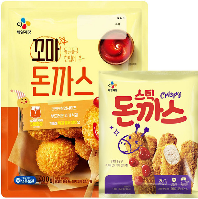 CJ 꼬마돈까스 400g + 스틱돈까스 200g, 2세트