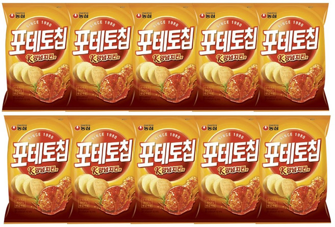 포테토칩 K 양념치킨맛, 10개, 86g