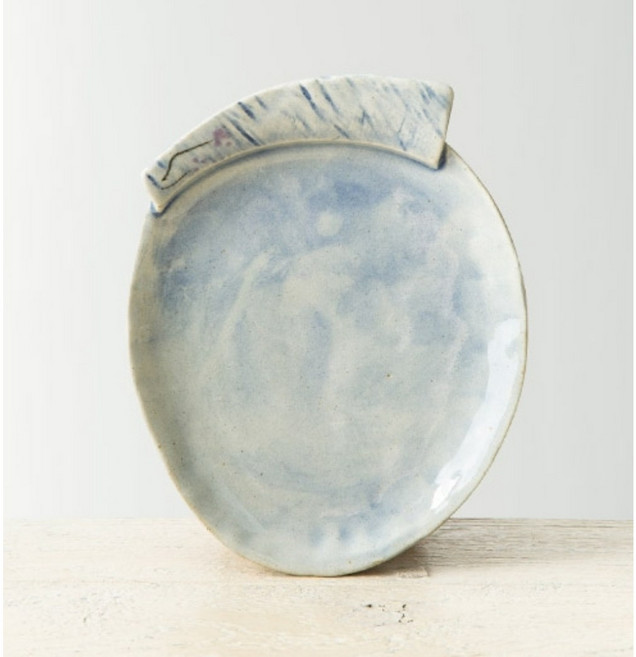 피어몰 이천도자기 수묵 커피잔 받침 티 차 백조합토 받침대, 1개, 1개