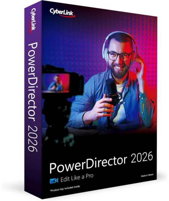 사이버링크 파워디렉터 2026 | 전문가처럼 쉽게 영상 제작 직관적인 AI 편집 소프트웨어 for Windows 효과 슬라이드쇼 제작기 화면 녹화기 포함 다운로드 코드 박스