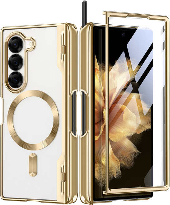 모보시 반투명 마그네틱 힌지보호 슬림 풀커버 휴대폰 케이스