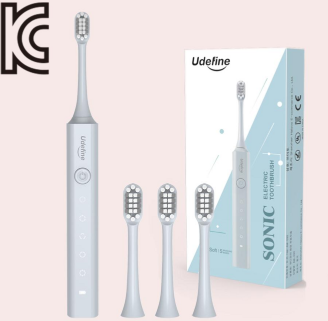 휴대용 최신형 스마트 음파 전동칫솔, 1개, 그레이, AM-032