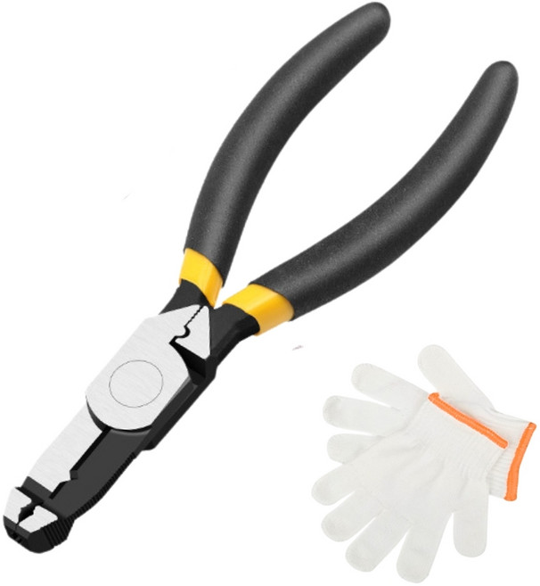 tinduo 6인치 녹슨 나사 제거 펜치+장갑 다기능 공구 플라이어, 1개