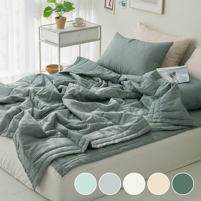 [올리비아데코] 꿉꿉함 제로 쿨데이3 인견 여름 누비이불(Q)