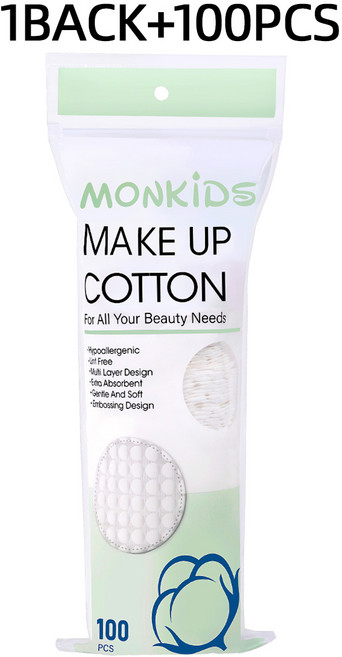 맹베비 양질의 유기농 면 패드 100개입 1개, 100매입