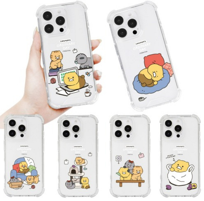 갤럭시 S25 S24 S23 S22 S21 케이스 플러스 울트라-춘식이 오디너리데이 투명방탄강화 케이스/기종선택