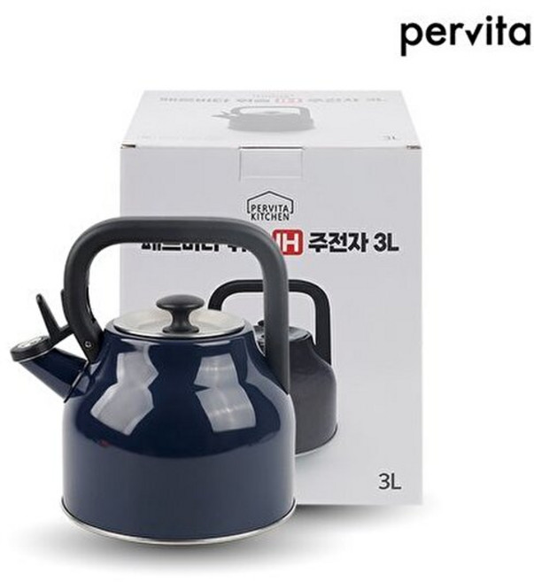 페르비타 휘슬 IH 주전자 3L 유광네이비 / 인덕션 / 하이라이트, 1개