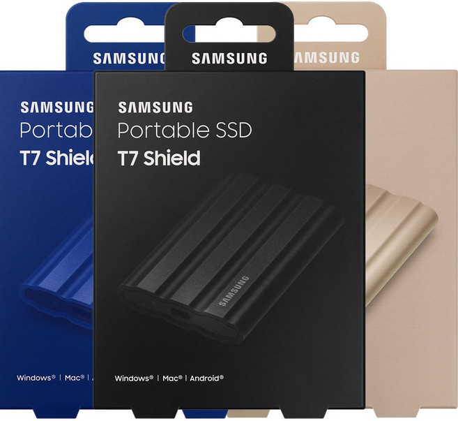 삼성전자 정품인증 외장SSD T7 Shield 1TB 2TB 4TB, 블랙