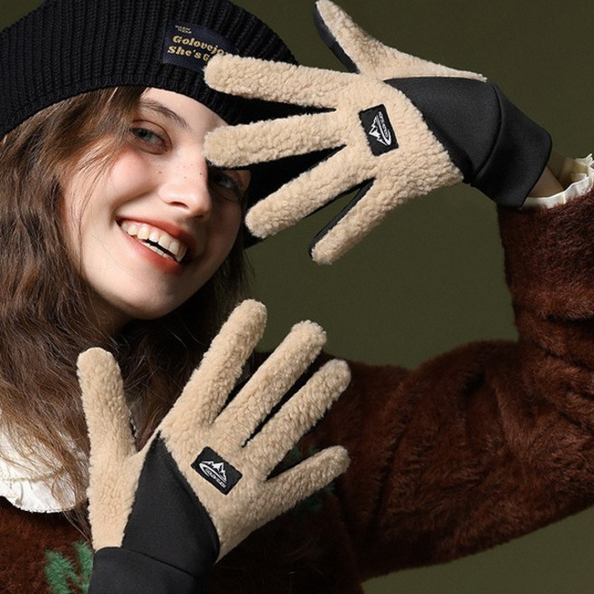 쇼미코리아 남녀공용 양모 양털 슬림 등산 장갑
