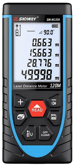 SNDWAY SW-M120A 雷射測距儀 120米 鋰電語音播報, 1個