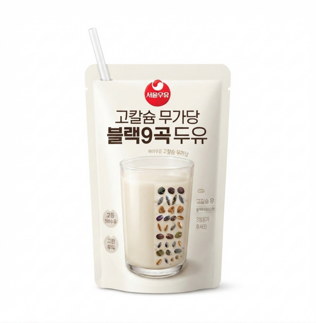 서울우유 고칼슘 무가당 블랙9곡 두유, 190ml, 20개