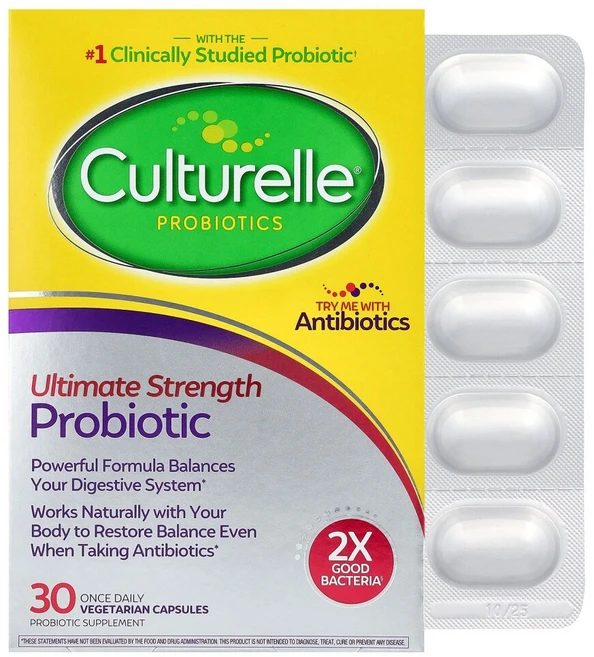 Culturelle 컬처렐 얼티미트 스트렝스 프로바이오틱 200억CFU 베지 캡슐 30정, 1개 - 쿠팡