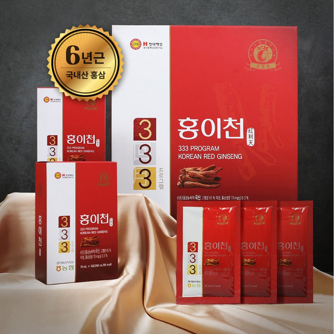 동인삼농협 6년근 홍이천 홍삼음료 2100(70mlx30팩) 선물세트, 1개