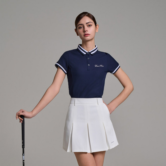 다운블로우 여성 스포츠 기능성 골프웨어 매직 밴딩 플리츠 스커트 DB3204