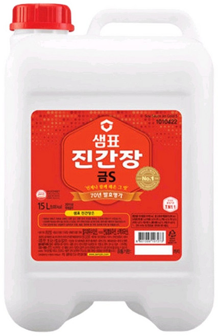 [샘표] 대용량 진간장 금S, 15L, 1개