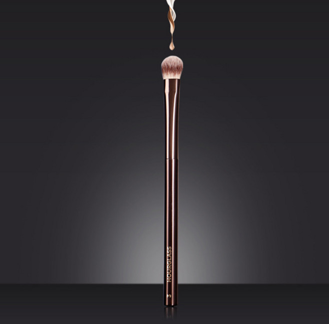 1pc HG 프로 파운데이션 레트라 메이크업 브러쉬 파우더 컨투어 블러셔 메이크업 브러쉬 금속 핸들 하이라이트 브론저 하이 엔드 없음, 17 3, 1개