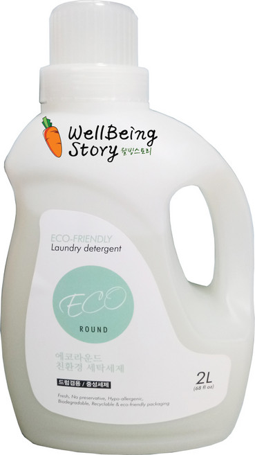 에코라운드 세탁세제 1종 2L, 1개