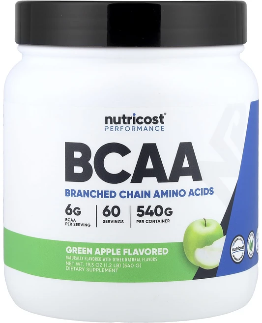 매우편하고 Nutricost 운동 능력 BCAA 그린 애플 540g(1.2lb) 끝내주게잘나가는상품, 540g, 1개 - 쿠팡