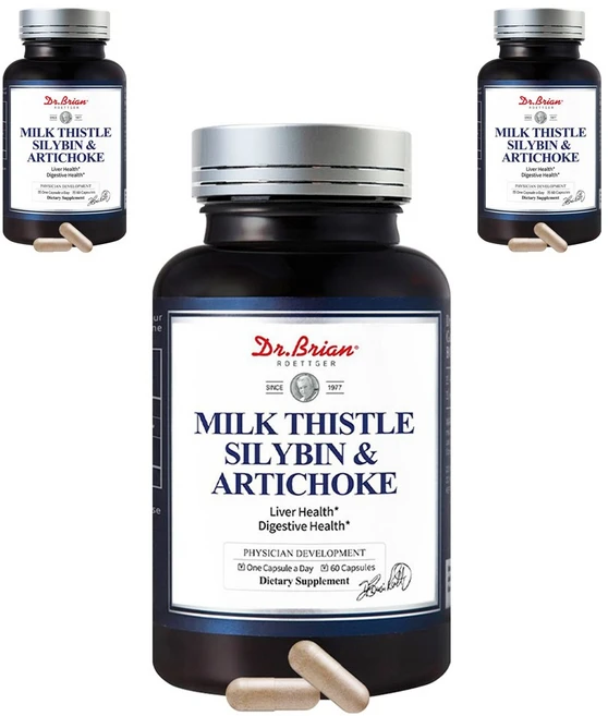 닥터브라이언 밀크 씨슬 실리빈 & 아티초크 캡슐, 3개, 60정 - 쿠팡