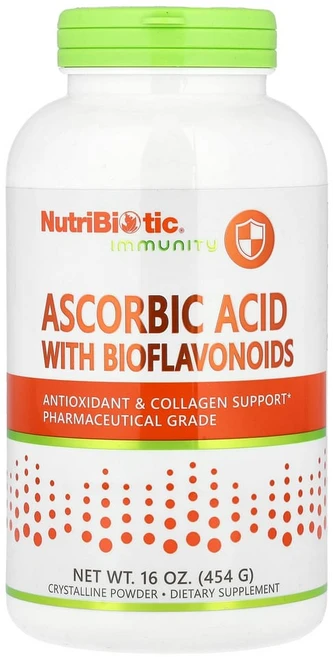 뉴트리바이오틱 Immunity Ascorbic Acid with Bioflavonoids Crystalline Powder 16 oz (454 g), 1개 - 쿠팡