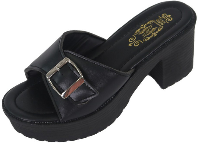 발편한 키높이 여성 통굽 웨지 슬리퍼 7cm