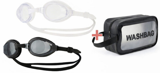 [방수워시백 증정] 아레나정품 물안경 2개 세트(블랙+화이트), 블랙화이트혼합, 1개