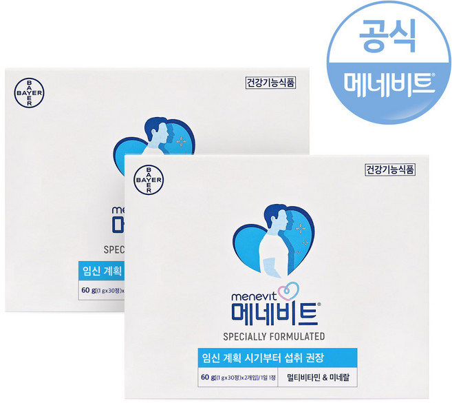 바이엘 메네비트 남성 임신준비 멀티비타민 60정 2개