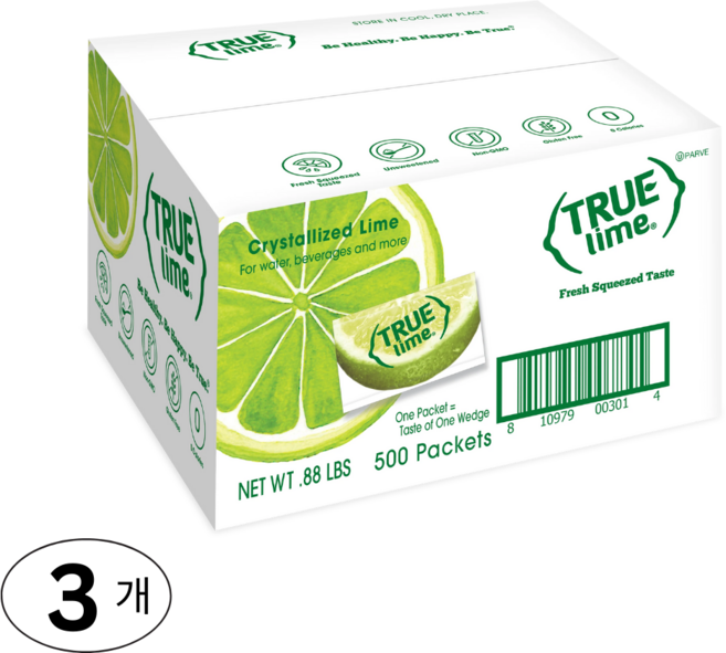 미국 직구 트루시트러스 트루 라임 분말 500개입, 3개