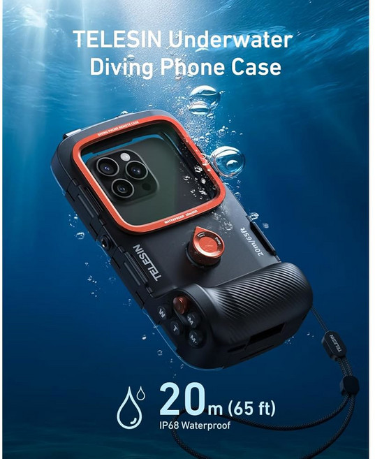 사진 비디오 수중 다이빙 TELESIN 방수 위한 스노클링 핸들 하우징을 그립을 범용