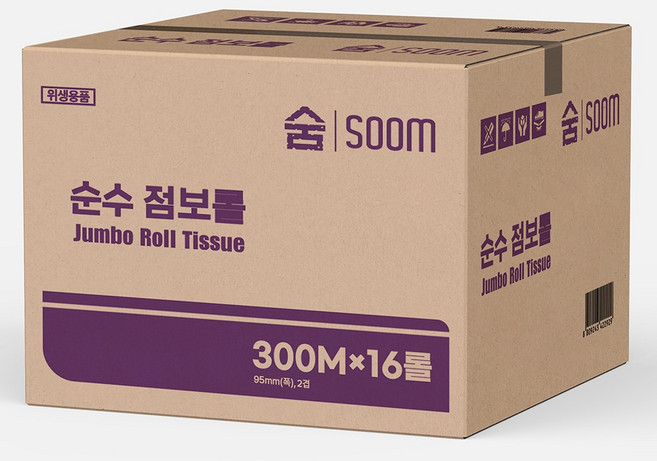 점보롤 대용량 업소용 점보롤화장지 휴지 두루마리, 1개, 16롤