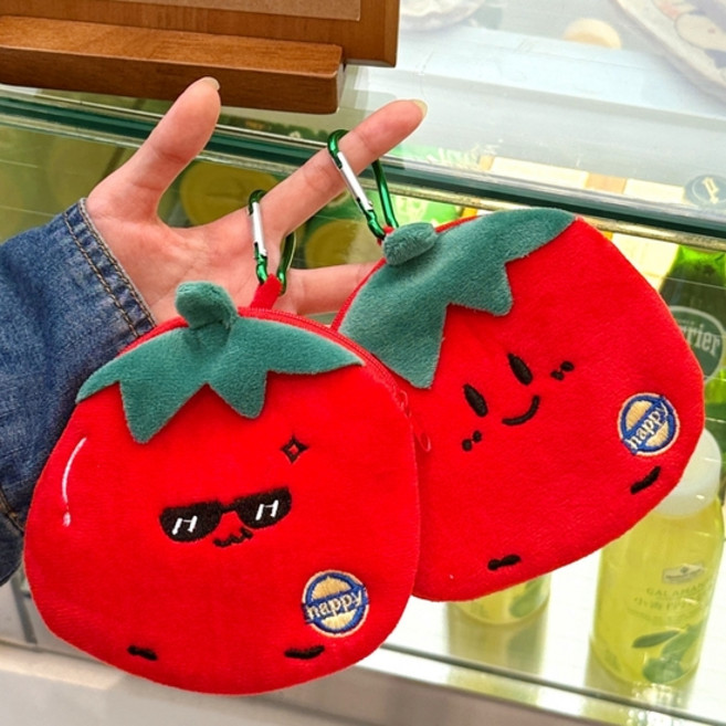 토마토 동전지갑 파우치 키링, 1개, 해맑은 토마토