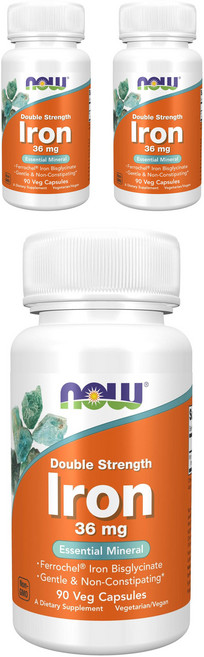 나우푸드 철분 36mg 베지 캡슐, 90정, 3개