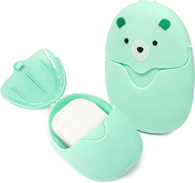 픽101 여행용 휴대용 종이비누 50매입 민트 핸드워시, 1개, 15g