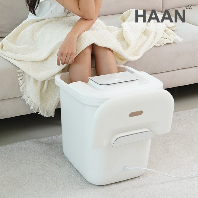한경희 습식 족욕기 22L 대용량 가정용 족탕기 각탕기 세족기 족욕마사지 풋스파 족욕통, 모던화이트, 습식족욕기